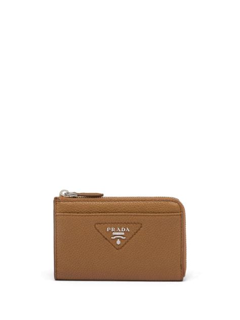 prada logo plaque pouch keyring|prada leather key holder.